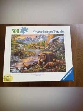 Ravensburger 500-Piece Wilderness Wildlife Puzzle - Blue, White, Green, Brown